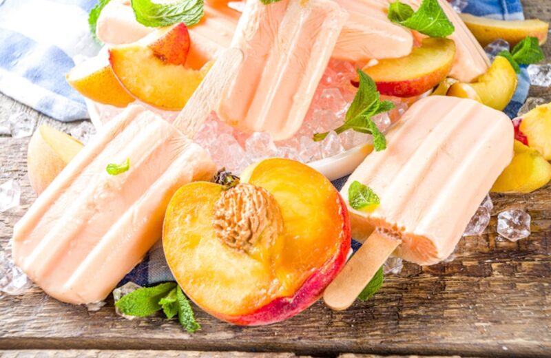 GLP-1 Peach Iced Tea Popsicles