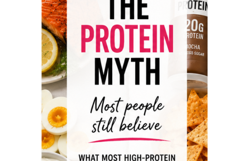 Not all protein is equal infographic showing whole-food proteins compared with protein bars, protein drinks, and other high-protein foods.