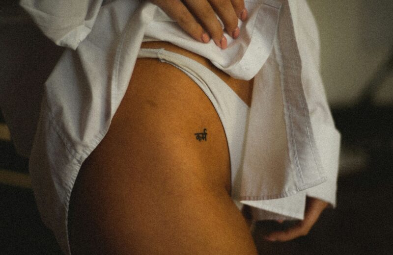 Woman in her underwear